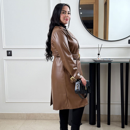 Trench en simili cuir