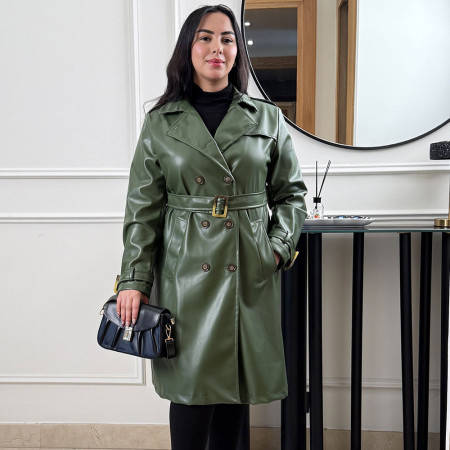 Trench en simili cuir