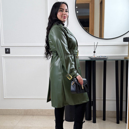 Trench en simili cuir