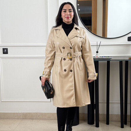Trench en simili cuir