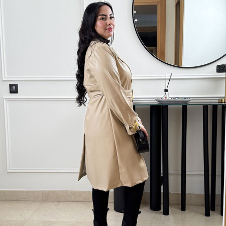 Trench en simili cuir