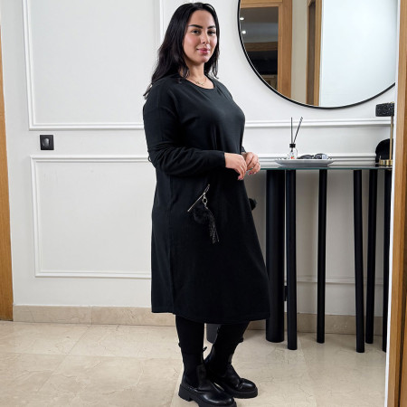 Pull robe en maille fine