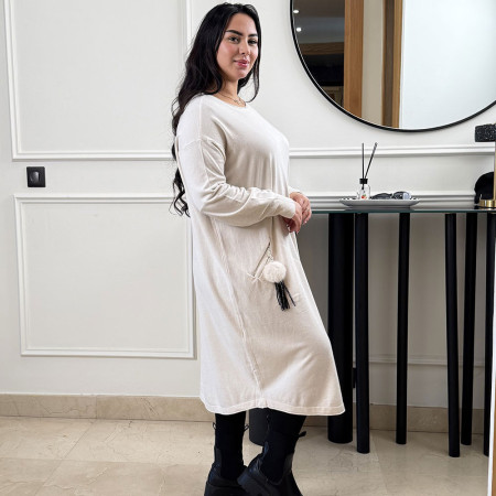 Pull robe en maille fine