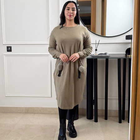 Pull robe en maille fine