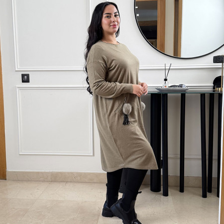 Pull robe en maille fine