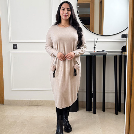 Pull robe en maille fine