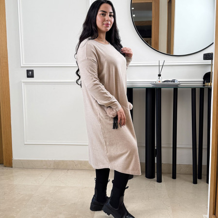 Pull robe en maille fine