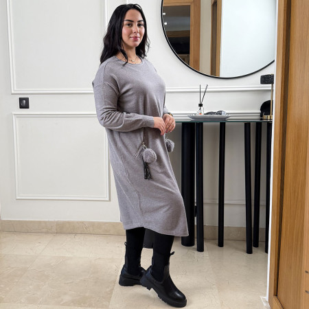 Pull robe en maille fine