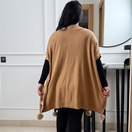 Poncho en maille fine