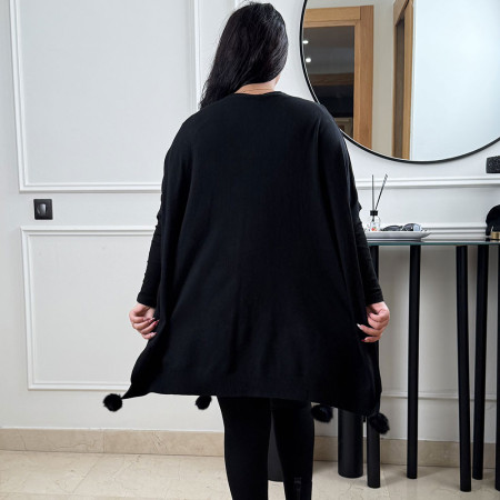 Poncho en maille fine