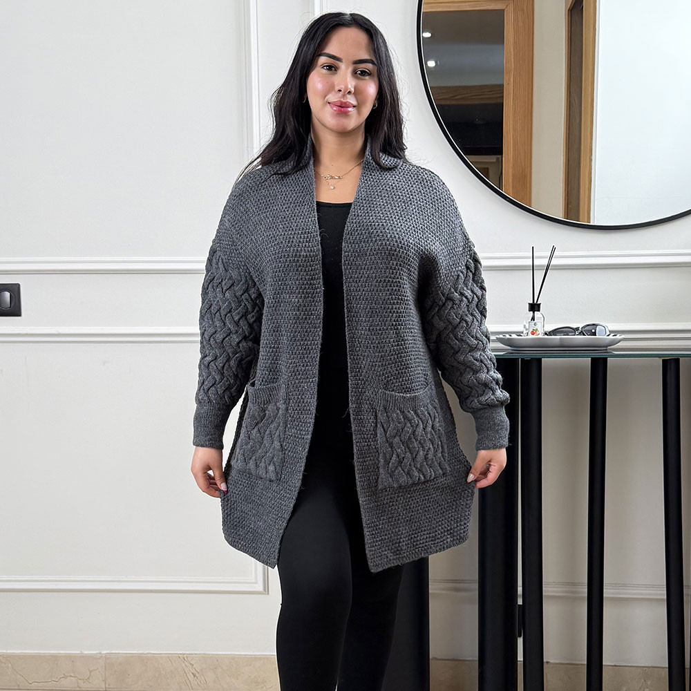 Cape en grosse maille