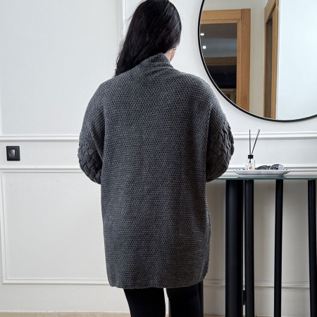 Cape en grosse maille