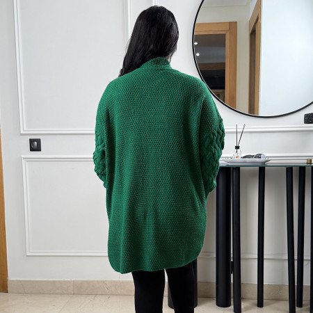 Cape en grosse maille