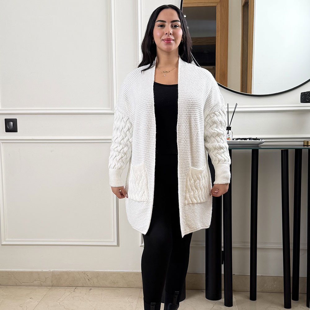 Cape en grosse maille