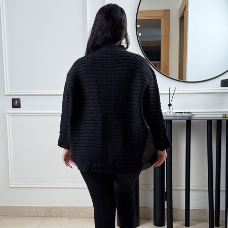 Cape en grosse maille