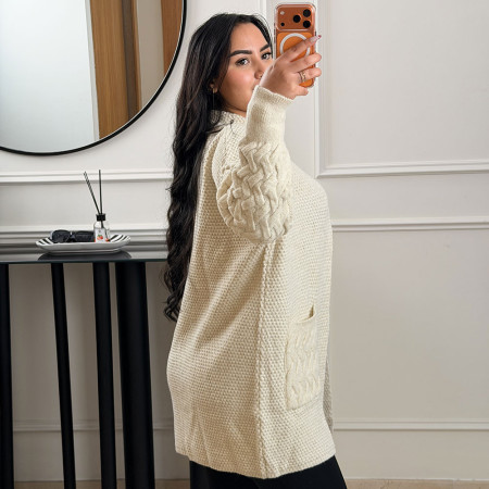 Cape en grosse maille