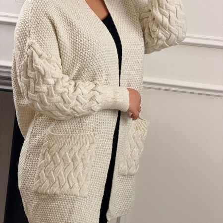 Cape en grosse maille