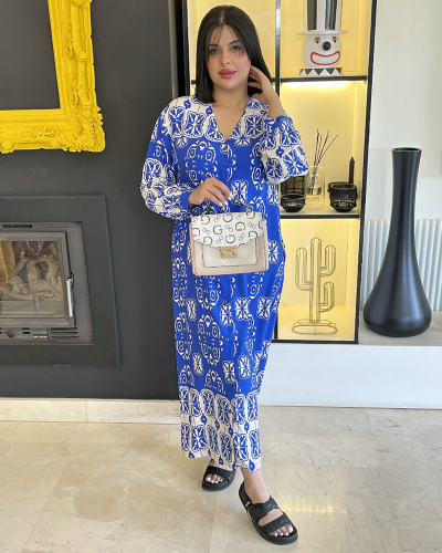 Chemise robe imprimée