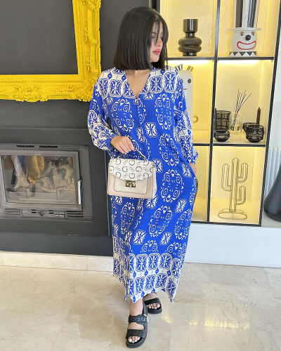 Chemise robe imprimée