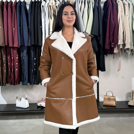 Manteau en simili cuir