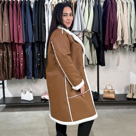 Manteau en simili cuir