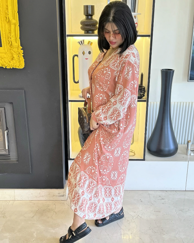 Chemise robe imprimée