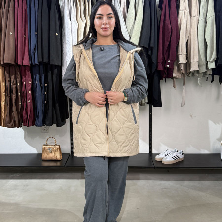 Ensemble 3 pièces gilet matelassé