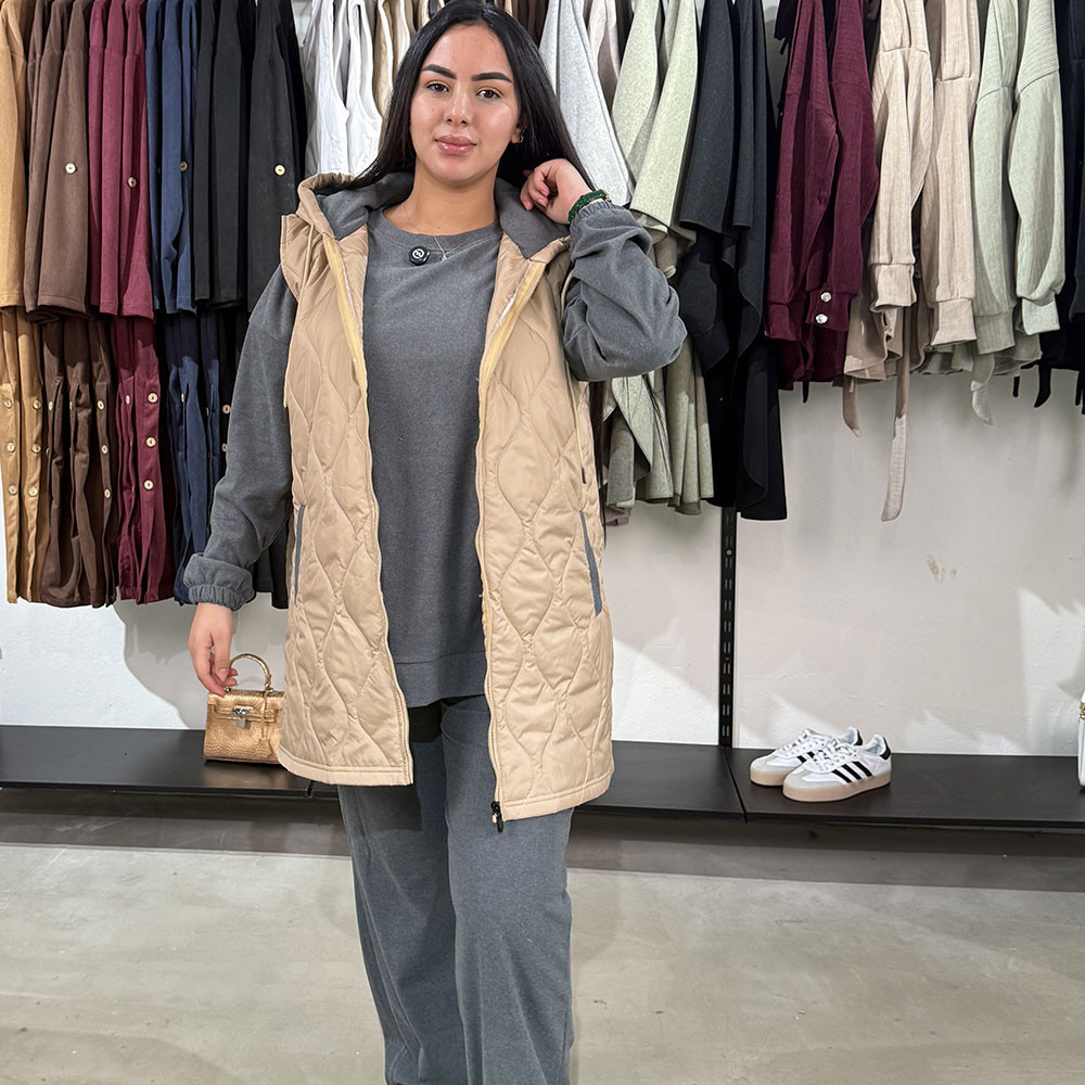 Ensemble 3 pièces gilet matelassé