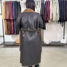 Manteau en cuir et bouclette