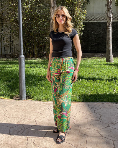 Pantalon en crepe