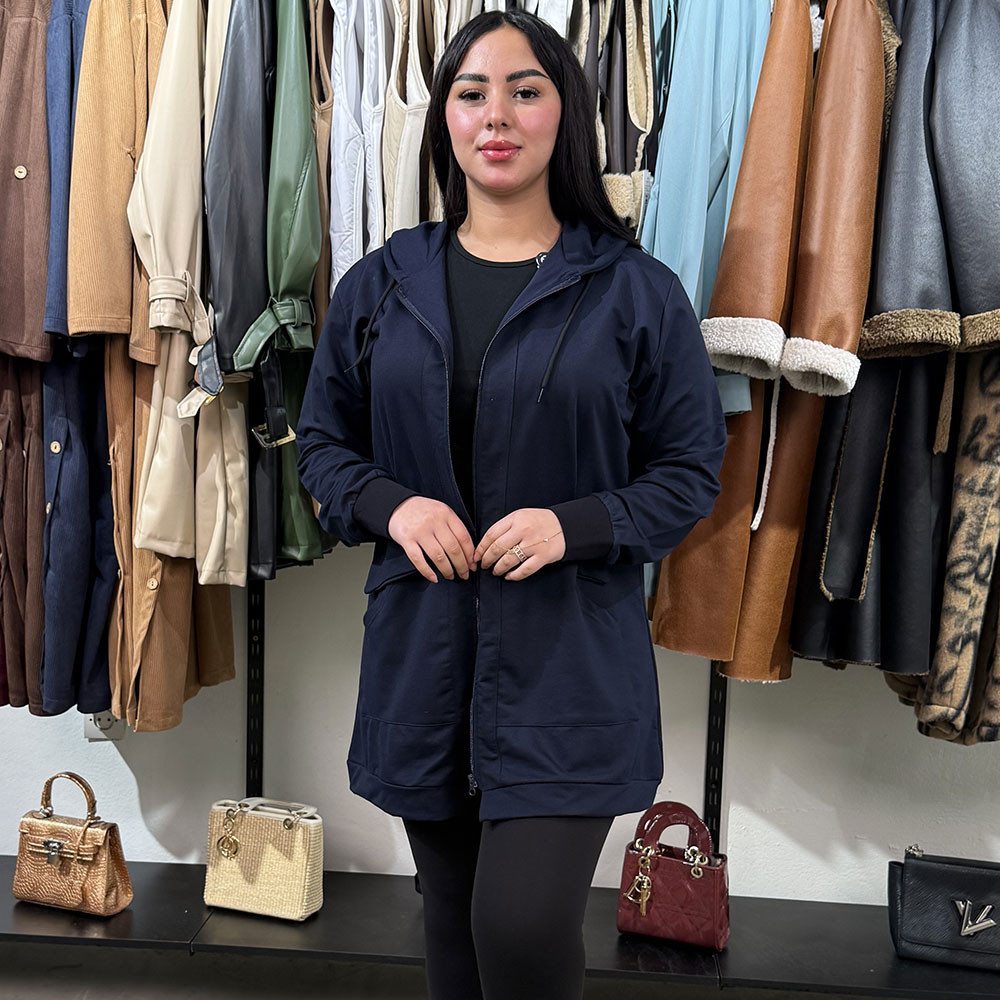 Haut de survêtement simple avec capuche