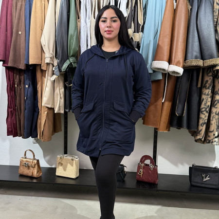 Haut de survêtement simple avec capuche