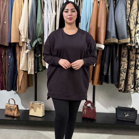 pull simple over size avec poche