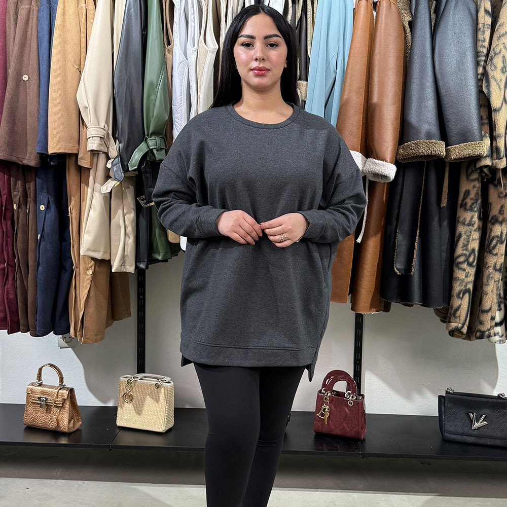 pull simple over size avec poche