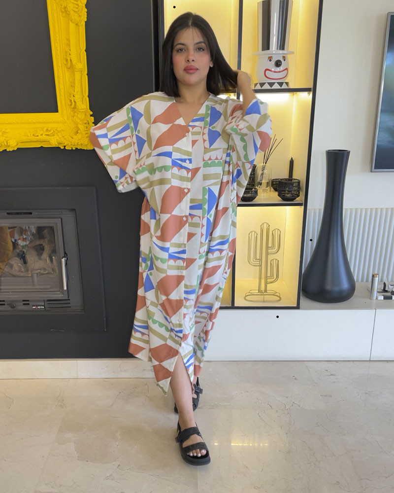 Chemise robe en lin