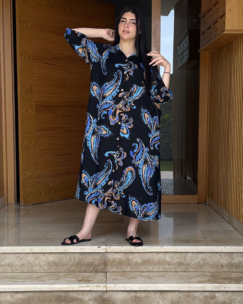 Chemise robe en lin