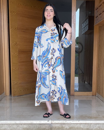 Chemise robe en lin