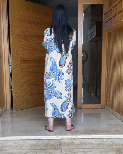 Chemise robe en lin