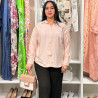 Chemise en lin avec poche en dentelle