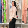Chemise en lin avec poche en dentelle