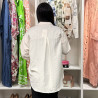 Chemise en lin avec poche en dentelle
