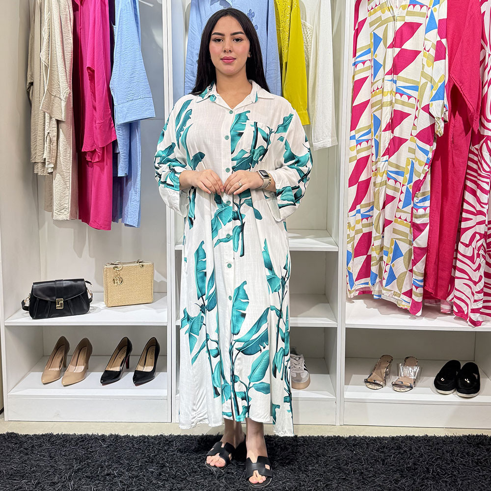 Chemise robe en lin