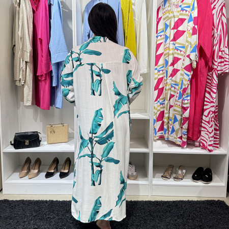 Chemise robe en lin