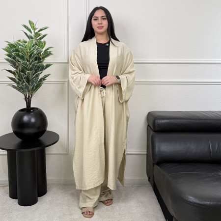 Ensemble kimono et pantalon en lin