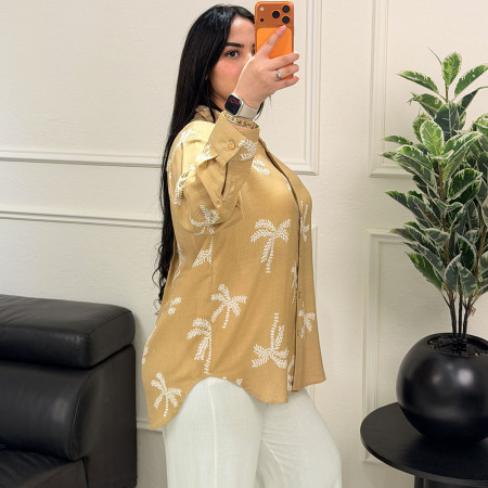 Chemise brodé en lin