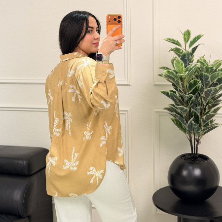 Chemise brodé en lin