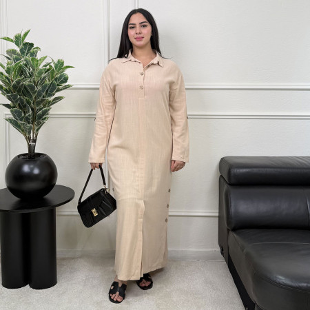 Robe en lin avec boutons