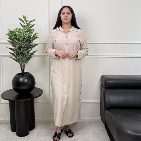 Robe en lin avec boutons