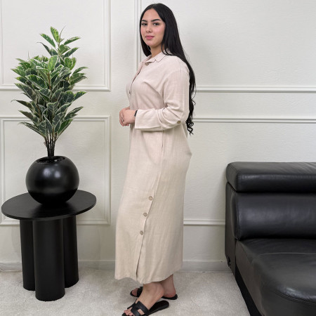 Robe en lin avec boutons