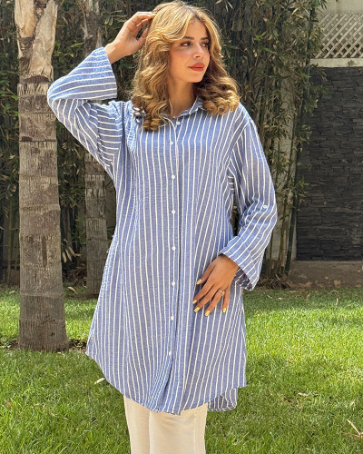 chemise rayée en lin